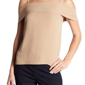 Theory Off the Shoulder Silk Blouse- M